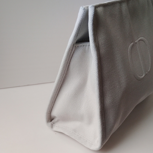 Christian Dior Gray Canvas Pouch Cosmetic Bag - Picture 2 of 9
